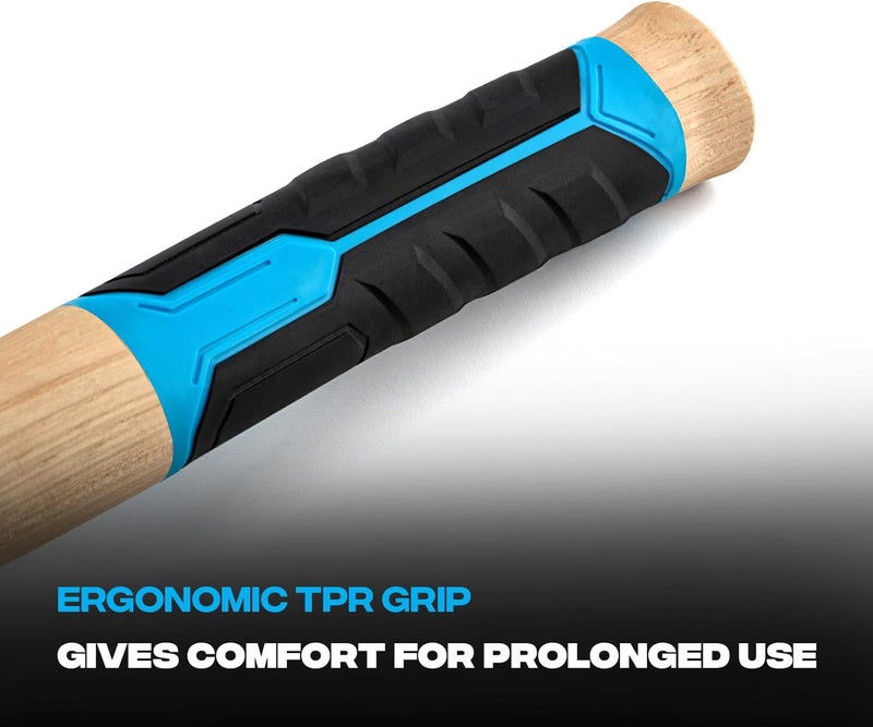 Ox Tools Pro 12oz Dry Wall Hatchet Hammer Combo with TPR Grip and Nail Puller Straight Hickory Handle Milled Face Drywall Hammer Tool Hatchet Hammer -P088712 - Image 5